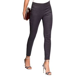 Reiss Phillie Jacquard Skinny Slim Fit Cropped Trousers Gray